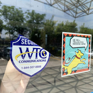 Logotipo personalizado de alta calidad, impermeable, troquelado, ventana estática, se aferra, carteles de ventana reutilizables no adhesivos para escaparate - Product Image 4