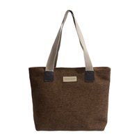 Sac fourre-tout élégant d'inspiration coréenne en toile, polyvalent, décontracté, pour le shopping et les activités de plein air, grande capacité, pour femmes