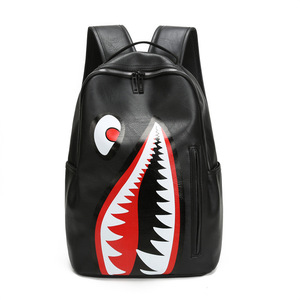 Eyes Shark Print <b>Backpack</b> 12 Inch <b>Laptop</b> Capacity Men's Casual Travel <b>Backpack</b> - Product Image 3