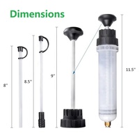 Bomba Extractora de Fluidos por Succión Manual de 200cc, Bomba de Aceite para Motor de Coche OEM Personalizada