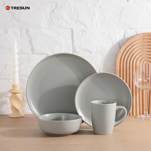 Juego de Vajilla de Gres de Color Mate Sólido, Platos, Tazones y Tazas con Esmalte Salpicado, Vajilla Estilo Boho, Venta al por Mayor, Logotipo Personalizado - Product Image 6
