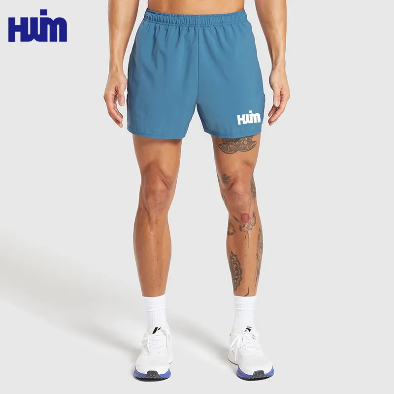 Pantaloncini da ginnastica da uomo Shorts bermuda ad asciugatura rapida con Logo personalizzato abbigliamento sportivo da allenamento pantaloncini da corsa per uomo
