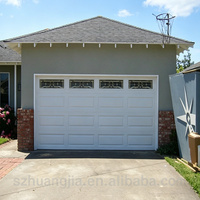 Porte sectionnelle en acier isolée à enroulement automatique, design moderne, taille personnalisée 8 x 9, pour garages et villas, finition imperméable