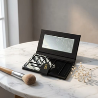 Boîtes rigides de luxe magnétiques faites à la main pour palettes de fards à paupières vides, avec miroir intégré et emplacements multi-compartiments, personnalisables avec logo, vente en gros