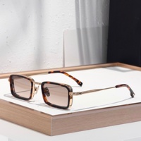 JD PIERCE 48-21-145 Lunettes de soleil pour hommes et femmes de qualité supérieure, lunettes de soleil de créateur, style punk classique, luxe, en acétate, UV400, avec boîte