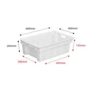 Balık için 600*400*205mm saklama kutusu kutu plastik mavi lojistik istiflenebilir sandık - Product Image 4