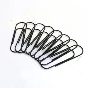 10cm Carbon Steel Wire Black Toy Accessory Binder Clip Durableust Proof Large Paper Clip for Using in School Office