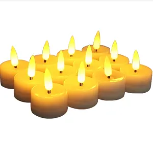 12Pcs Simulated electronic candle light LED wedding candle outdoor courtyard Christmas Halloween atmosphere candle light