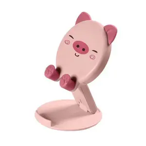 Cute cartoon style desktop phone holder for easy carrying, lazy person holder can be folded to support phone tablets