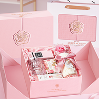 Boîte d'emballage cadeau personnalisée en carton rose clair pour bijoux, offre spéciale