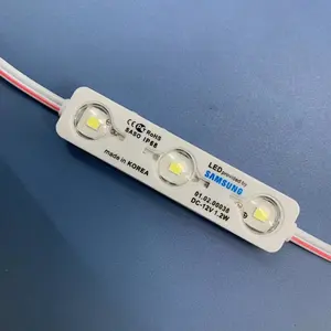SMD2835 Injeksi Ultrasonik Super Warna Tunggal 12V 1.5W Kecerahan Tinggi Buatan Korea Modul LED Samsung Buatan Korea