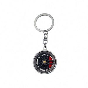 Llavero giratorio de metal con diseño de disco de freno de pinza, rojo, azul, amarillo, regalo creativo - Product Image 6