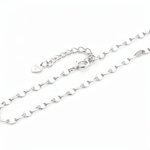 Bracelet fin en platine Pt950 blanc mat, à segments empilables, discret, unisexe, pour le bureau et le quotidien, accessoire de poignet, cadeau - Product Image 2