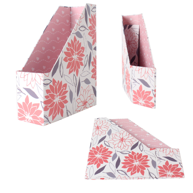 Настольный органайзер чехол с изображением цветка декоративные бумажные держатели журнала для офиса и школы