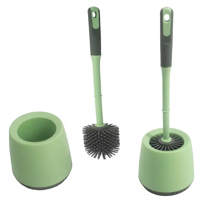 New Soft Bathroom Clean Home Tool Plastic Toilet Brush Durable Tpr Cleaning Silicone Toilet Brush With Holder