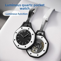 Horloge murale à quartz lumineuse de style octogonal en biocéramique, co-marquée, la plus vendue, avec affichage de l'heure mondiale et pendentif Royal Century