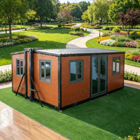 FLKT Cabine de bureau insonorisée pour jardin, Studio mobile, Maison conteneur préfabriquée de luxe extensible de 20 pieds, Abri de jardin