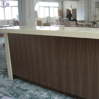 Comptoir de bar en bois Corian au design moderne et simple, personnalisé pour les salons, clubs, restaurants et hôtels, usage commercial