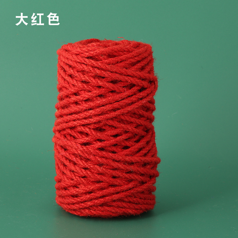Corde de chanvre rouge [Enchère minimum 10 mètres]