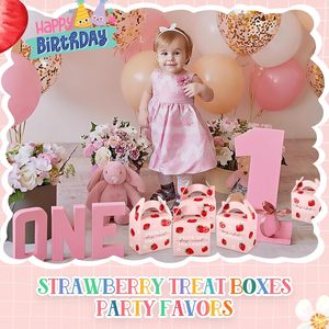 Caja de Regalo de Fresas para Fiesta de Cumpleaños, Caja de Dulces con Temática de Fresas, Caja de Regalo con Frutas para Niños - Product Image 5