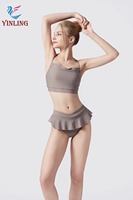 Ensemble deux pièces sur mesure, tenue de pole dance flexible pour la pratique et la compétition, jupe de pole dance, vêtements de pole dance