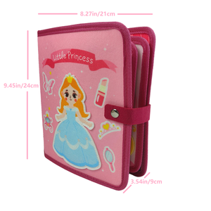 <span class=keywords><strong>Livre</strong></span> d'activités en feutre pour petites princesses, <span class=keywords><strong>livre</strong></span> silencieux pour filles et tout-petits, planche d'activités éducatives précoces, jouets Montessori - Product Image 3