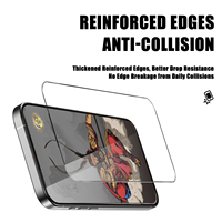 Protection d'écran en verre trempé pour 17/17 Air/17 Pro Max/16/15/XR/XS Max, dureté 9H, couverture intégrale, HD CLAIR, pliable, Monkey King