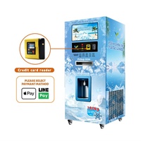 Dispensador de Hielo y Agua de Autoservicio VFresh de 180 kg para Hoteles, Cafeterías y Comercios, Máquina Expendedora de Hielo