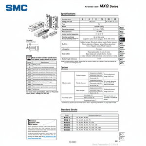 MXQ6L-30AT โต๊ะสไลด์ลมนิวเมติก SMC - Product Image 1