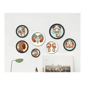 Wholesale Simple New Chinese Creative Circular Photo Frame Wall Embroidery 20 25 30 35 40 45 50 cm Frame Mounted