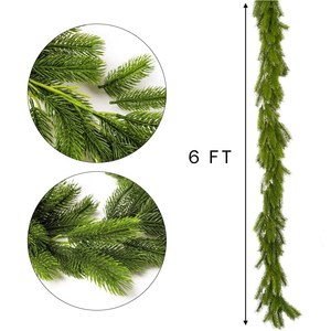 Guirnalda <span class=keywords><strong>de</strong></span> pino oruga artificial <span class=keywords><strong>de</strong></span> longitud personalizada lista para enviar <span class=keywords><strong>vid</strong></span> <span class=keywords><strong>de</strong></span> Navidad superventas - Product Image 2