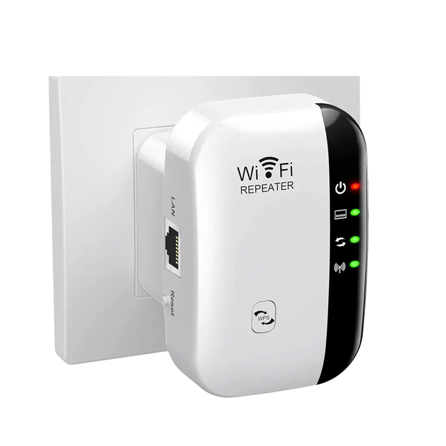 LFN 300Mbps 2.4G Fastest WiFi Extender Amplifier Easy Set Outdoor Booster Wall Plug Repeater 1000+sqm Coverage 2x2.0dbi 85dB