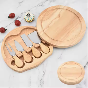 Natural Bamboo Wood Gift Cheese <b>Board</b> Utensil Sets Cutting Blocks with Stainless Steel Cutlery New Design for Home Party Wedding - Product Image 2