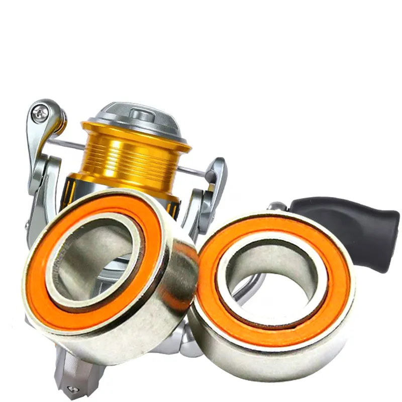 Stainless steel+Si3N4 Ceramic Anti corrosion ball bearing orange seals hybrid fishing reel micro ball fishing reel micro bearing