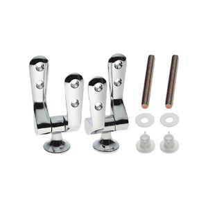 Bisagras fijas cromadas con tornillos de mariposa para tapa de inodoro - Product Image 1
