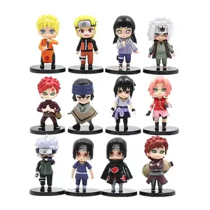 Schlussverkauf 12 Narutoo-Figur Narutoo Kakashi Sasuke Narutoo Hinata Anime-Jungen Ninja Gacha Maschine Zier-Spielzeug