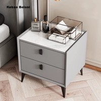 Table de chevet moderne de luxe en bois massif avec deux tiroirs et plateau en verre pour chambre à coucher, hôpital, appartement