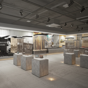 Mostrador de exhibición de vidrio con luz LED personalizado para exhibición de museos, ferias de muebles, vitrina de exposiciones - Product Image 1