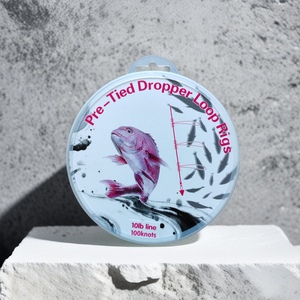 Ensembles de pêche pré-noués avec boucle de suspension, de 10 lb à 100 lb, en monofilament de nylon résistant, sur bobine, avec nœuds, pour la pêche au <span class=keywords><strong>snapper</strong></span> et aux poissons de fond - Product Image 1