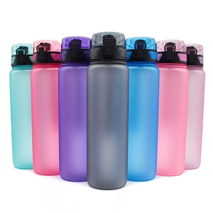Wholesale Promotion Gift Custom Logo Clear Sport Plastic 1000ML Personalized Water Bottle with Lid