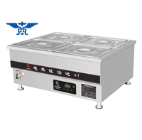 Bain-marie commercial en acier inoxydable à 8 bacs pour buffet, comptoir