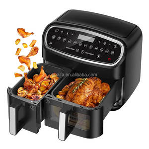 Aifa 8L 9L 12L двойная Цифровая Электрическая воздушная фритюрница с двумя зонами для приготовления пищи - Product Image 5