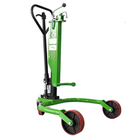 3 roues 350kg 55 gallons en acier tambour d'huile baril caddy chariot manuel tambour d'huile chariot