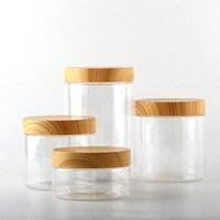 Pots en plastique PET de 30 ml/60 ml/120 ml/150 ml/200 ml/250 ml/300 ml/500 ml/1000 ml, contenants cosmétiques avec couvercles