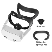 Coussin de coussin de visage d'interface faciale VR réglable confortable pour Meta Quest 3S support de mousse en cuir PU de remplacement accessoires VR