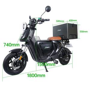 Bicicleta de Reparto de Comida con Stock <span class=keywords><strong>en</strong></span> Almacén del Reino Unido y Europa, Bicicleta de Carga de Largo Alcance, Bicicleta Eléctrica con Batería Dual de 100 Ah para Reparto de Comida - Product Image 6