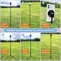 Support de téléphone magnétique GREATYYT pour le golf, monopode, bâton de selfie avec trépied et pince à pointe pour enregistrer l'entraînement du swing de golf - Accessoires de golf