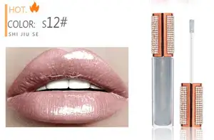 Lipgloss Grosir Penjual Membuat Logo Kustom Lipstik Tanpa Logo Glitter Shimer Nude Velvet Lipstik Cair Matte Tahan Lama