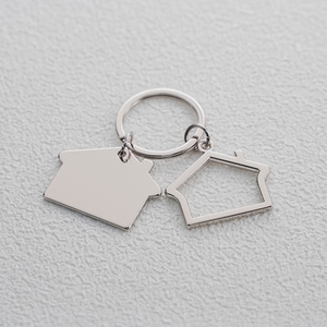 Quảng Cáo Kim Loại Tùy chỉnh logo nhà hình móc khóa xe. - Product Image 3