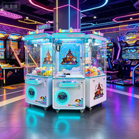 Vente en gros usine : Cabinet de jeu d'arcade Crane Machine personnalisé en métal avec verre trempé, prise universelle, prise en charge japonais et anglais, garantie 1 an